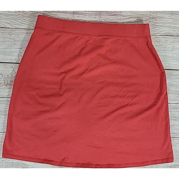 Horny Toad Foxglove Skirt Women's Medium Salmon Pull-On Stretch Organic Cotton - Picture 2 of 5